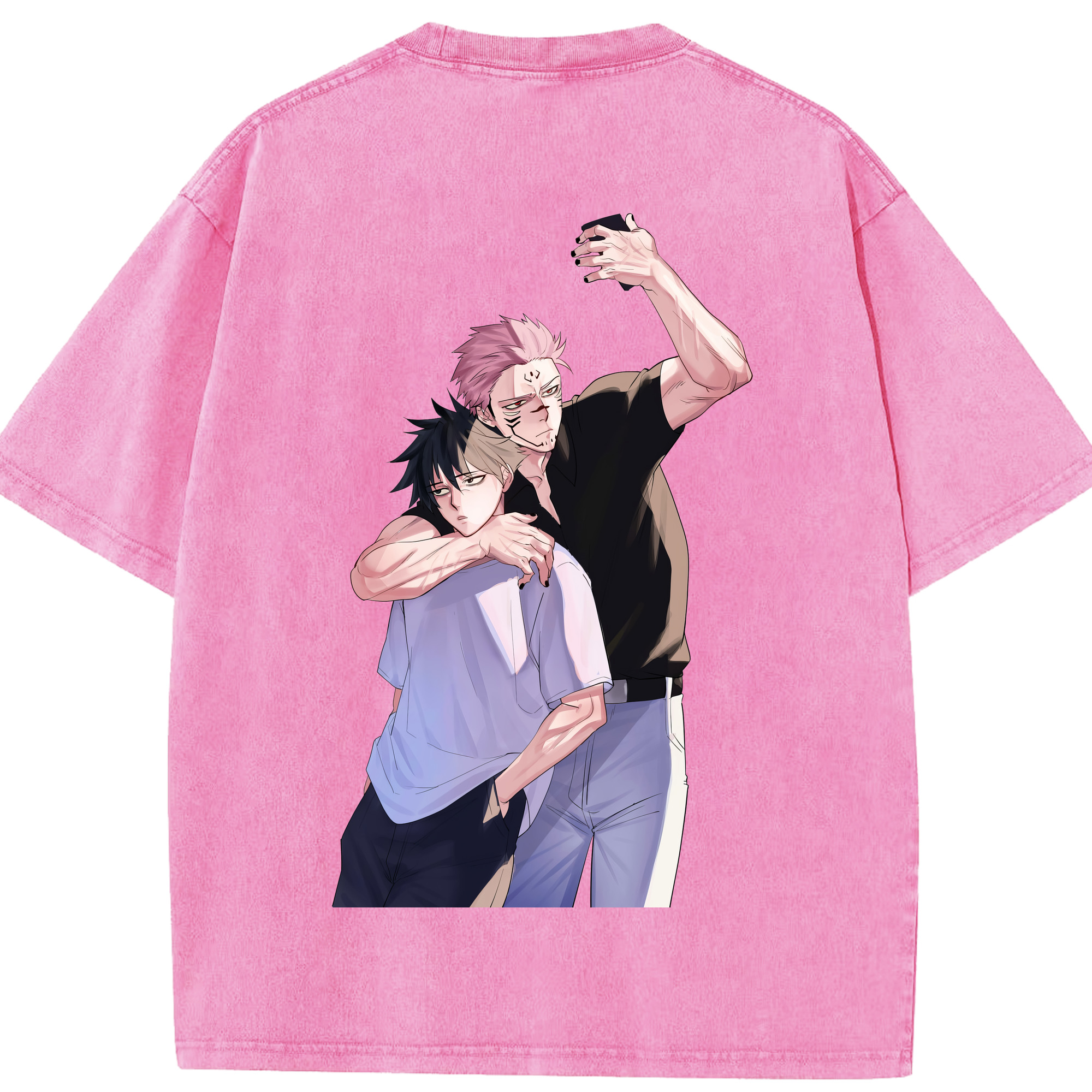 （画像用） 呪術廻戦 Jujutsu Kaisen 綿100% ヴィンテージ風 半袖Tシャツ（背面プリント）